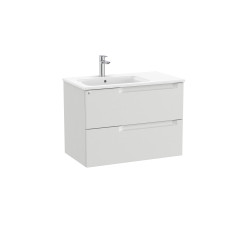 Aleyda Unik 2 Tiroirs Lavabo À Gauche 800 Mm Gris Pierre Mat - ROCA A851817514 