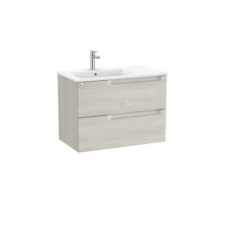 Aleyda Unik 2 Tiroirs Lavabo À Gauche 800 Mm Bois Blanchi - ROCA A851817525 