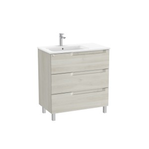 Aleyda Unik 3 Tiroirs Lavabo À Gauche 800 Mm Bois Blanchi - ROCA A851825525 