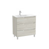 Aleyda Unik 3 Tiroirs Lavabo À Gauche 800 Mm Bois Blanchi - ROCA A851825525