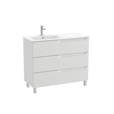 Aleyda Unik 3 Tiroirs Lavabo À Gauche 1000 Mm Gris Pierre Mat - ROCA A851828514 