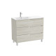 Aleyda Unik 3 Tiroirs Lavabo À Gauche 1000 Mm Bois Blanchi - ROCA A851828525