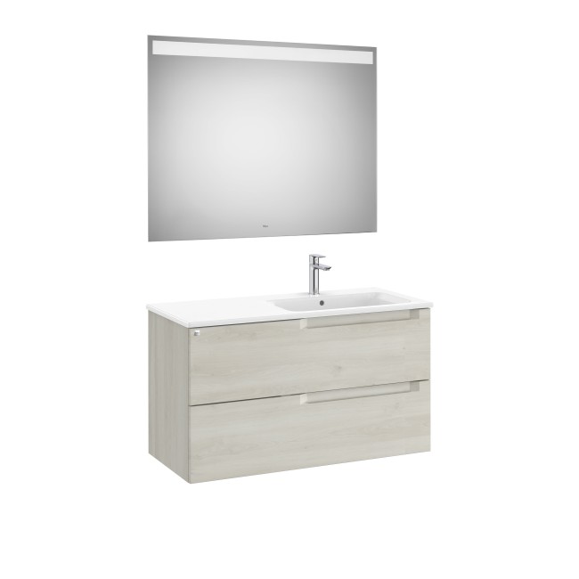 Aleyda Pack 2 Tiroirs Lavabo À Droite 1000 Mm Bois Blanchi - ROCA A851838525 