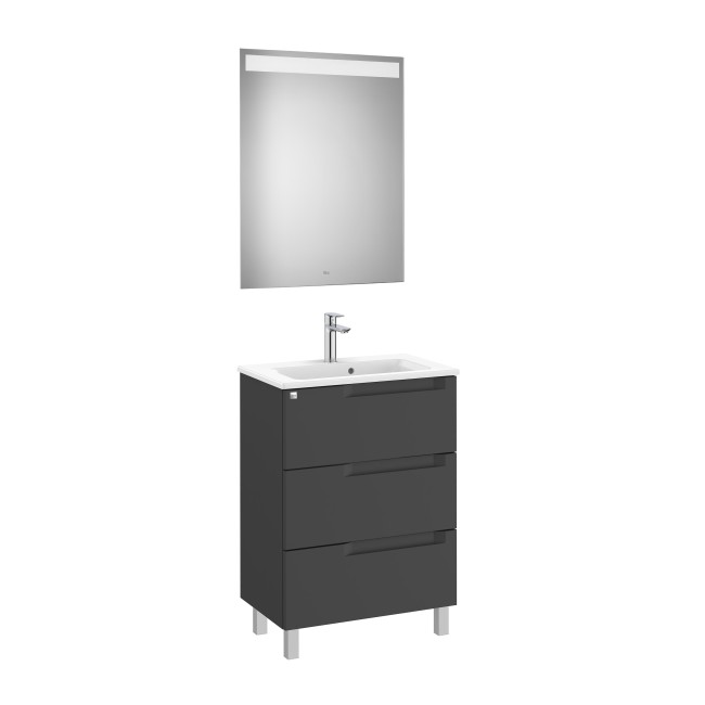 Aleyda Pack Compact 3 Tiroirs 600 Mm Noir Mat - ROCA A851885523 