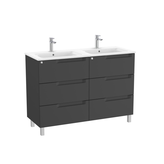 Aleyda Unik 6 Tiroirs 1200 Mm Noir Mat - ROCA A851888523 