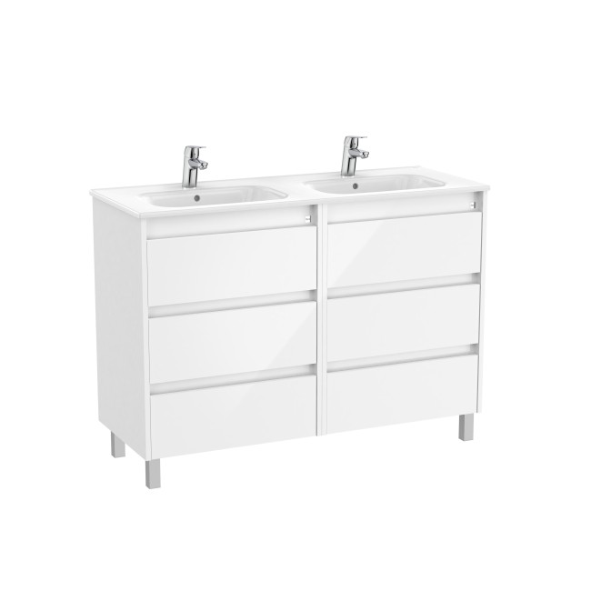 Tenet Unik 6 Tiroirs 1200 Mm Blanc Brillant - ROCA A851892806 