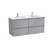 Tenet Unik 4 Tiroirs 1200 Mm Gris Galet Brillant - ROCA A851891516