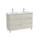 Aleyda Unik 6 Tiroirs 1200 Mm Bois Blanchi - ROCA A851888525