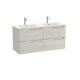 Aleyda Unik 4 Tiroirs 1200 Mm Bois Blanchi - ROCA A851887525