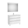 The Gap Pack 3T 1000 Mm Centré Blanc Brillant/Poignées Alu Brillantes - ROCA A851855806