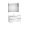 The Gap Pack 2T 1000 Mm Centré Blanc Brillant/Poignées Alu Brillantes - ROCA A851854806