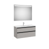 The Gap Pack 2T (Unik+Miroir) 1000 Mm Centré Gris Moyen Mat/Poignées Noires - ROCA A851854547