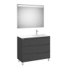 Aleyda Pack 3 Tiroirs Lavabo À Droite 1000 Mm Noir Mat - ROCA A851846523