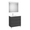 Aleyda Pack 3 Tiroirs Lavabo À Gauche 800 Mm Noir Mat - ROCA A851845523