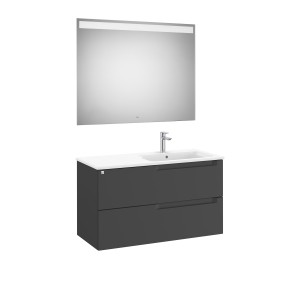 Aleyda Pack 2 Tiroirs Lavabo À Droite 1000 Mm Noir Mat - ROCA A851838523 