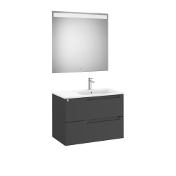 Aleyda Pack 2 Tiroirs Lavabo À Droite 800 Mm Noir Mat - ROCA A851835523 