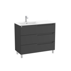 Aleyda Unik 3 Tiroirs Lavabo À Gauche 1000 Mm Noir Mat - ROCA A851828523 