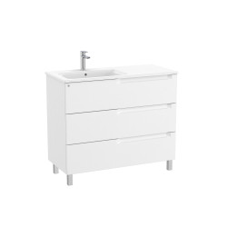 Aleyda Unik 3 Tiroirs Lavabo À Gauche 1000 Mm Blanc Mat - ROCA A851828509 