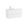 Aleyda Unik 2 Tiroirs Lavabo À Gauche 1000 Mm Blanc Mat - ROCA A851820509 