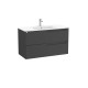 Aleyda Unik 2 Tiroirs 1000 Mm Noir Mat - ROCA A851819523