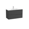 Aleyda Unik 2 Tiroirs 1000 Mm Noir Mat - ROCA A851819523