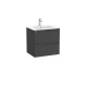 Aleyda Unik 2 Tiroirs 600 Mm Noir Mat - ROCA A851813523