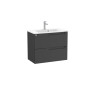 Aleyda Unik Compact 2 Tiroirs 700 Mm Noir Mat - ROCA A851811523