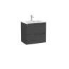 Aleyda Unik Compact 2 Tiroirs 600 Mm Noir Mat - ROCA A851810523