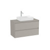 Ona Meuble 2 Tiroirs Pr Lavabo Centré + Plan 1000Mm Gris Mat-Roca A851730510