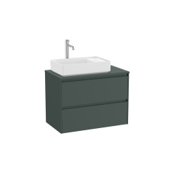 Ona Meuble 2 Tiroirs Pr Lavabo Gauche + Plan 800Mm Vert Mat-Roca A851729513 