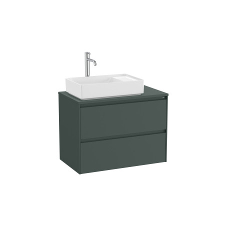 Ona Meuble 2 Tiroirs Pr Lavabo Gauche + Plan 800Mm Vert Mat-Roca A851729513 