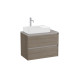 Ona Meuble 2 Tiroirs Pr Lav Gauche + Plan 800 Orme Foncé-Roca A851729511