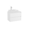 Ona Meuble 2 Tiroirs Pr Lavabo Gauche + Plan 800Mm Blanc Mat-Roca A851729509 