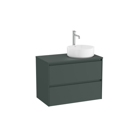 Ona Meuble 2 Tiroirs Pr Lavabo Droite + Plan 800Mm Vert Mat-Roca A851727513 