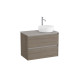 Ona Meuble 2 Tiroirs Pr Lav Droite + Plan 800Mm Orme Foncé-Roca A851727511