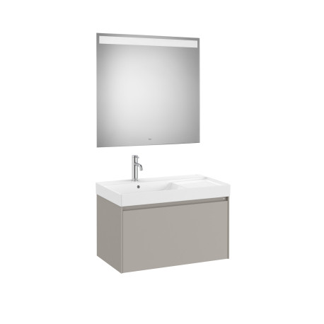 Ona Pack 1 Tiroir 800Mm Lavabo Gauche Gris Mat-Roca A851722510 