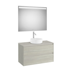 Ona Pack Meuble 2T+Plan+Miroir 1000 Chêne Blanchi-Roca A851718512 