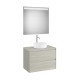 Ona Pack Meuble 2T+Plan Pr Lav Centré+Miroir 800 Chêne Bl-Roca A851716512