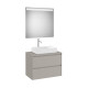 Ona Pack Meuble 2T+Plan Pr Lav Centré+Miroir 800 Gris Mat-Roca A851716510
