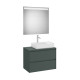 Ona Pack Meuble 2T+Plan Pr Lav Dte+Miroir 800 Vert Mat-Roca A851715513