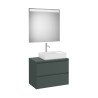 Ona Pack Meuble 2T+Plan Pr Lav Dte+Miroir 800 Vert Mat-Roca A851715513