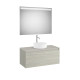 Ona Pack Meuble 1T+Plan Pr Lav Centré+Miroir 1000 Chêne Bl-Roca A851714512
