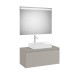 Ona Pack Meuble 1T+Plan Pr Lav Centré+Miroir 1000 Gris Mat-Roca A851714510