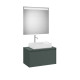 Ona Pack Meuble 1T+Plan Pr Lav Centré+Miroir 800 Vert Mat-Roca A851712513