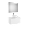 Ona Pack Meuble 1T+Plan Pr Lav Centré+Miroir 800 Blanc Mat-Roca A851712509 