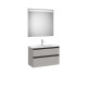 The Gap Pack Compact 2T (Unik+Miroir) 800Mm Gris Moyen Mat/Poignées Noires - ROCA A851528547