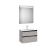 The Gap Pack Compact 2T (Unik+Miroir) 700Mm Gris Moyen Mat/Poignées Noires - ROCA A851527547