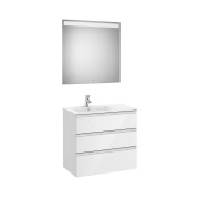 The Gap Pack 3T Lav Gche 800Mm (Unik+Miroir) Blanc Brillant - ROCA A851520806 