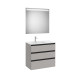 The Gap Pack 3T Lavabo À Gauche 800Mm Gris Moyen Mat/Poignées Noires - ROCA A851520547