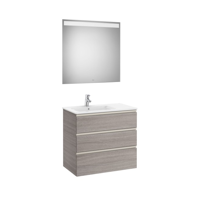 The Gap Pack 3T Lav Gche 800Mm (Unik+Miroir) City Oak - ROCA A851520402 